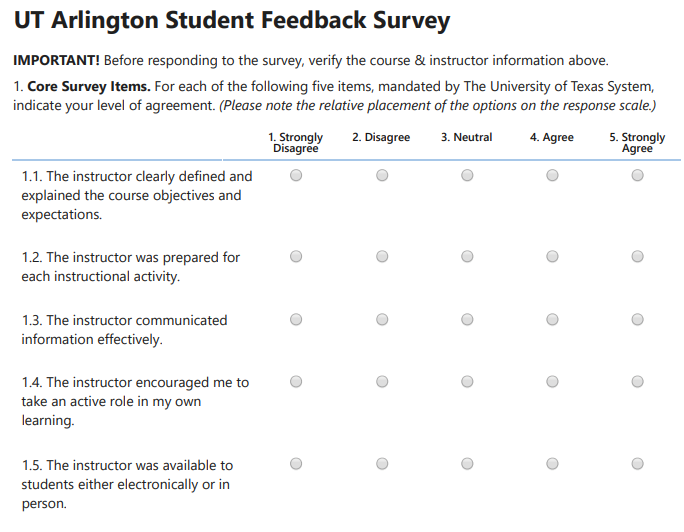 Student Feedback Survey