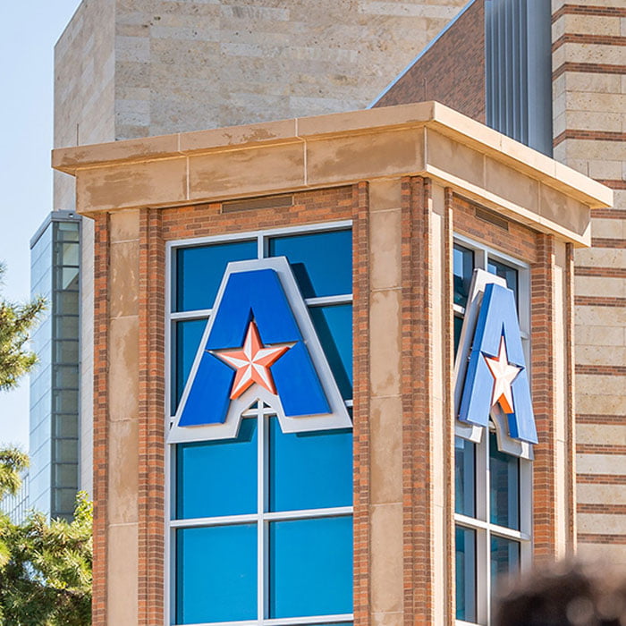 Campus tower with UTA A