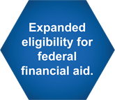 Expanded eligibility for federal financial aid