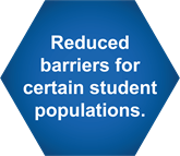 Reduced barriers for certain student populations