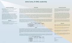 Jaime Cantu poster about his leadership development project in his engineering project management