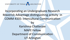 karishma chatterjee's video thumbnail about adding undergraduate research in her intercultural communication course