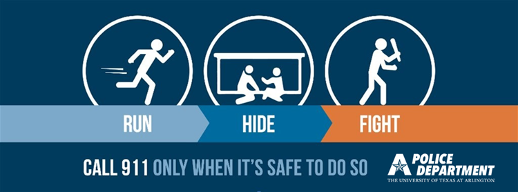 run, hide, fight graphic