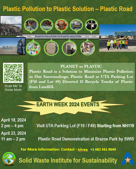 Flyer for UTA plastic parking lot preview on April 18 