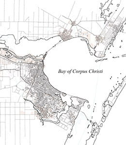 map of bay of corpus christi