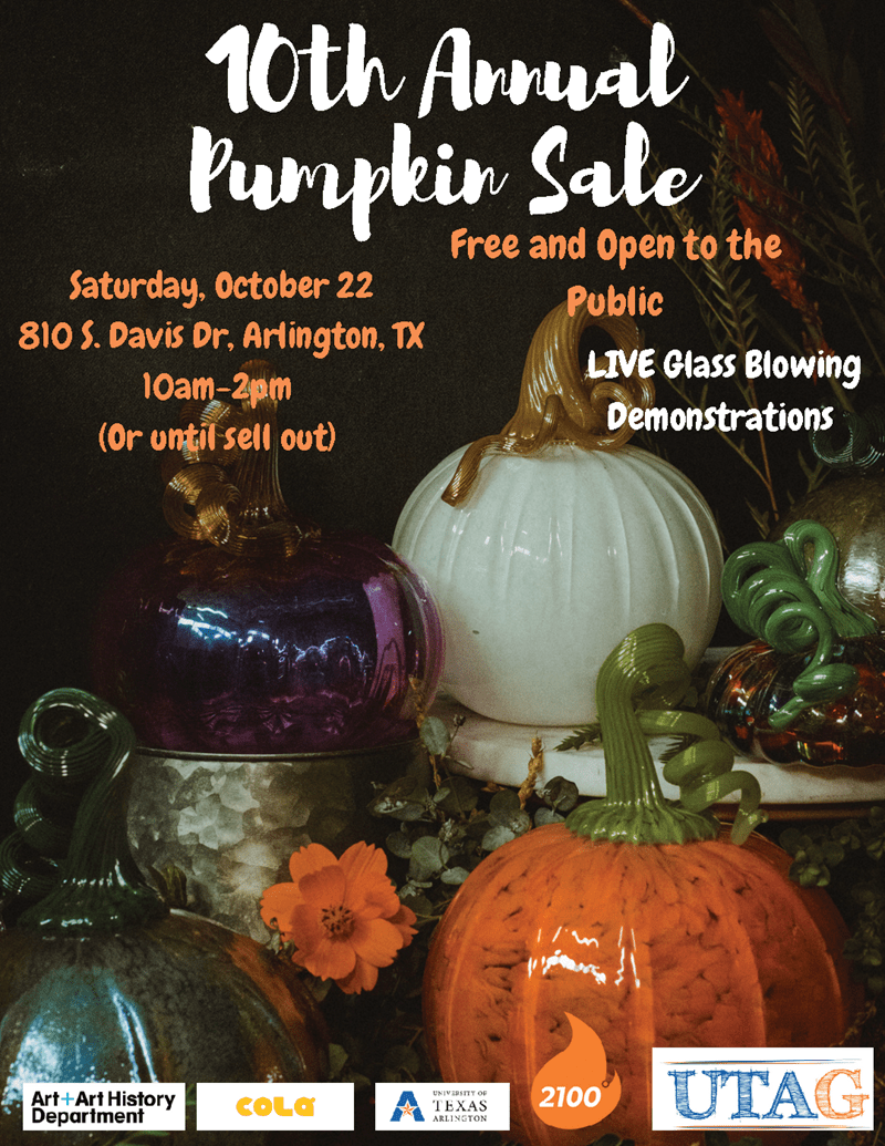 10th annual glass pumpkin sale flyer