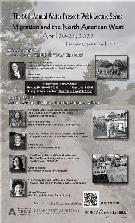 The 56th Annual Walter Prescott Webb Lecture Series Flyer