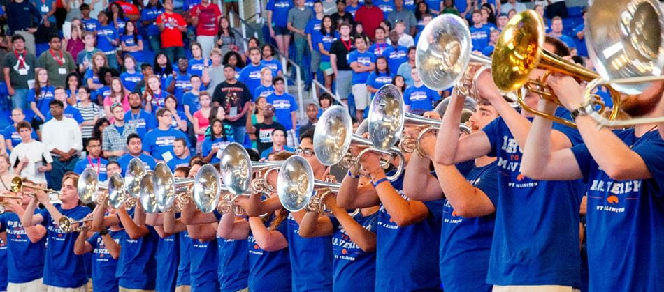 uta band playing inside college park center