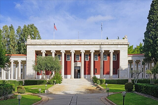 Large building with big pillars