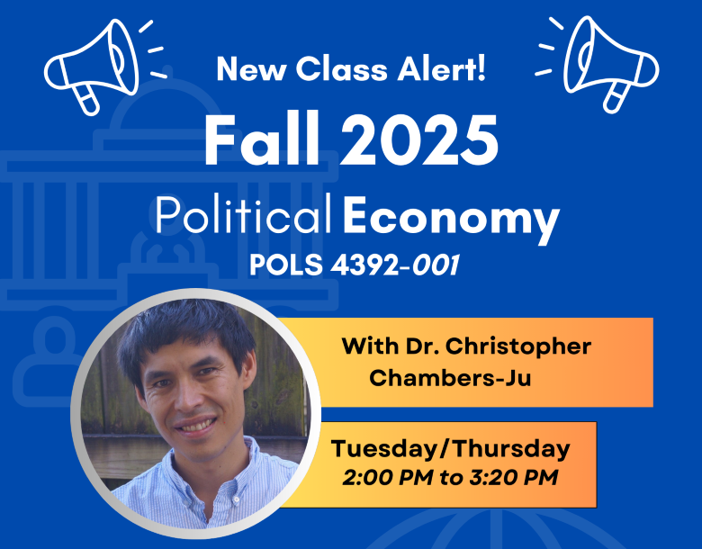 New course political economy with Prof Chambers-Ju
