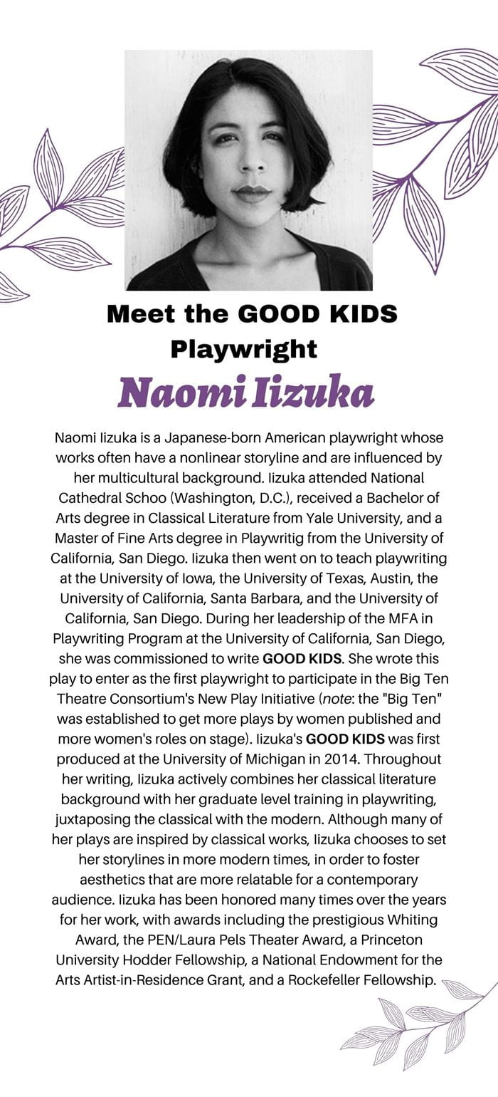 Meet the Good Kids Playwright Naomi Iizuka Dramaturgy Poster
