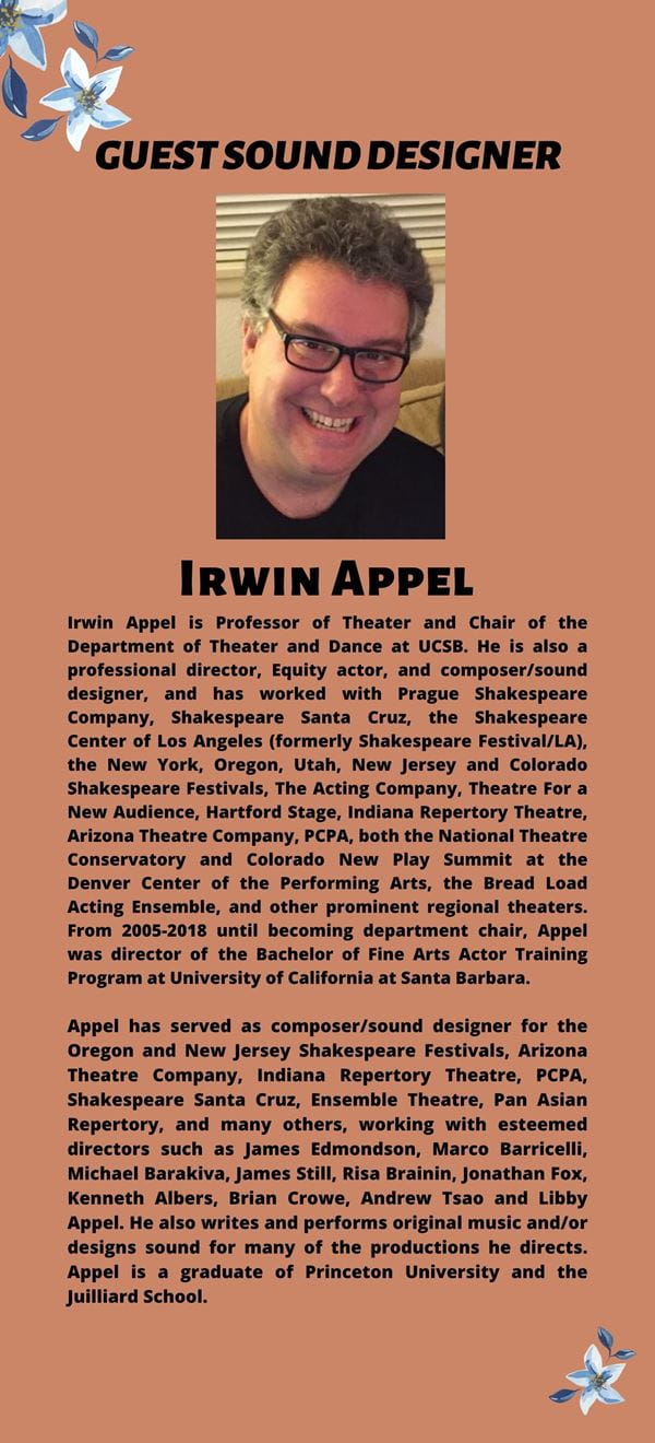 Lydia Dramaturgy Poster 8 - Irwin Appel and Sound Design