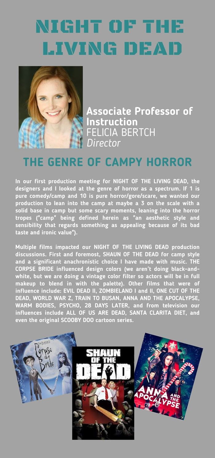Night of the Living Dead Dramaturgy Felicia Bertch