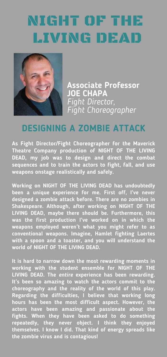 Night of the Living Dead Dramaturgy Joe Chapa