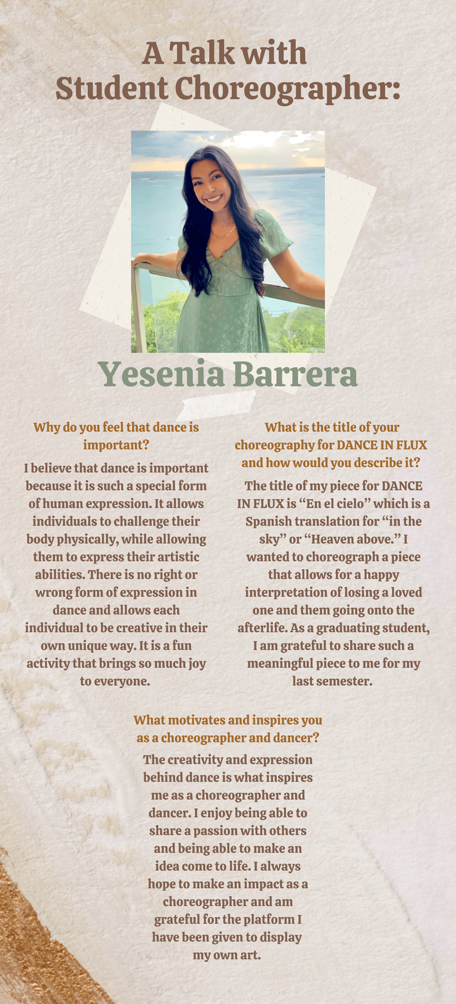 YESENIA BARRERA Interview Flyer