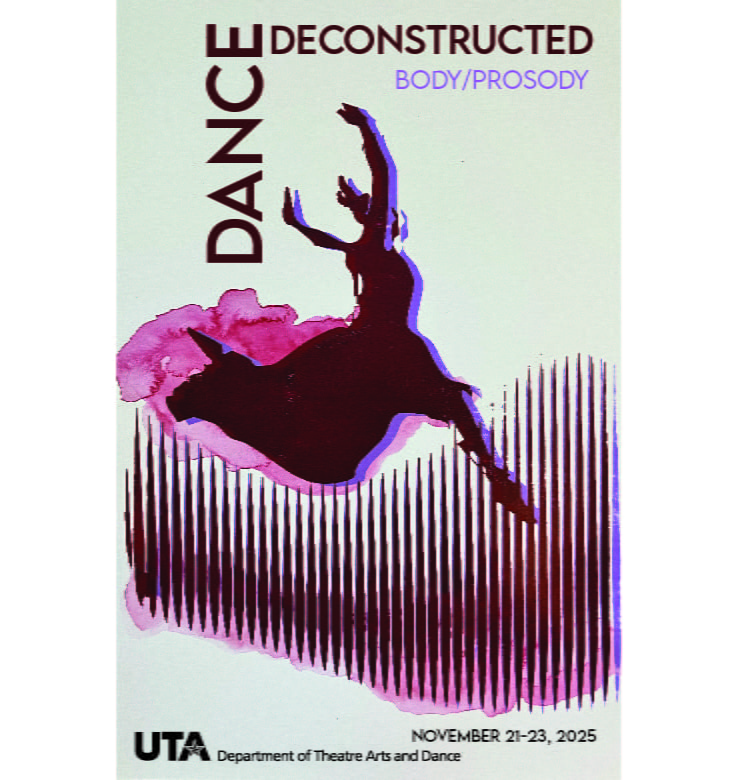 poster art featuring illustration of leaping dancer