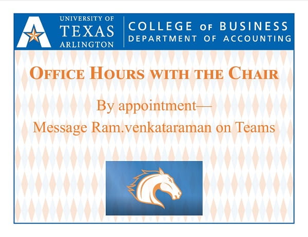 Accounting Chair Office Hours
