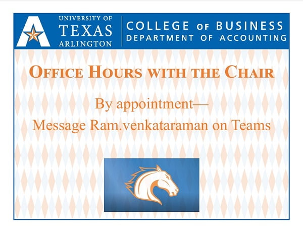 Accounting Chair Office Hours