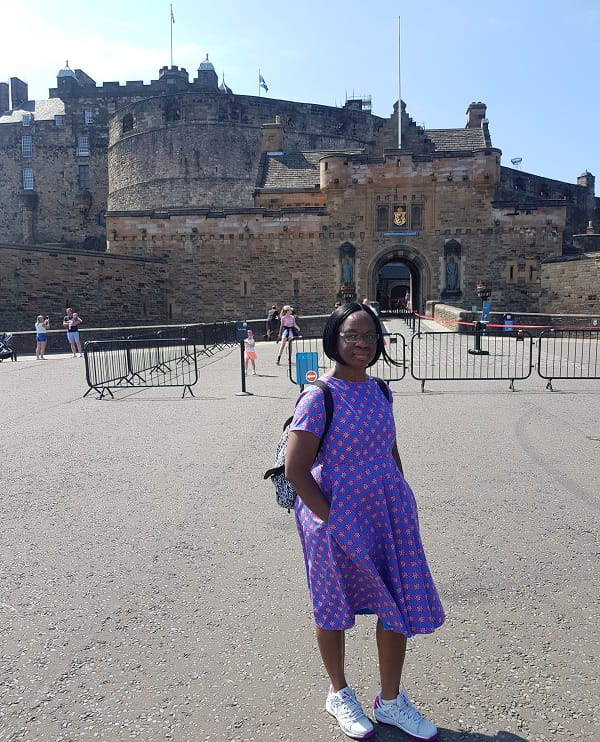 Christy at Edinburg Castle in Scotland 