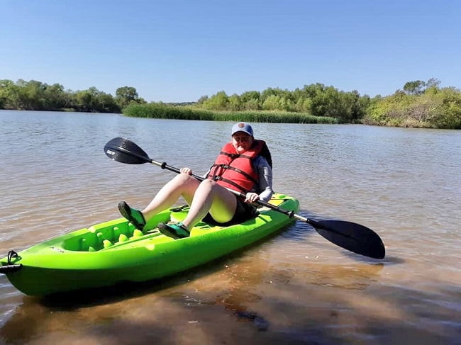 Deanna kayaking