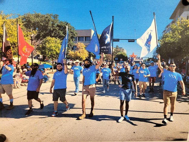 Jeovany Dubon marching