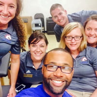 Athletic Training Student Association group photo os smiling and happy members