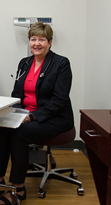 Dr. Kathryn Daniel in the Healthcare Innovation lab