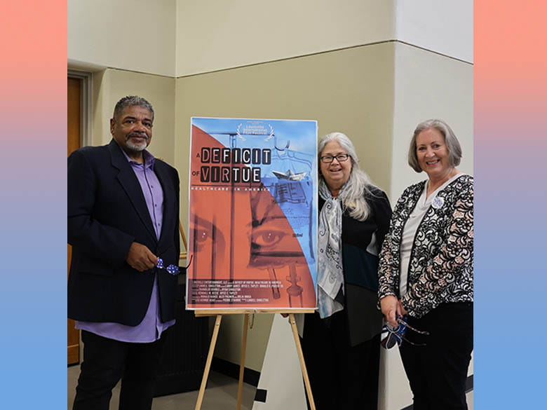 standing with BSPH poster-Director Lindell Singleton, Dean Merwin, Dr. Rebecca Garner