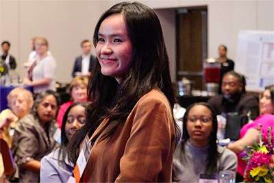 Dream Makers reception student recipient smiling