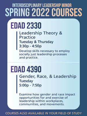 Interdisciplinary Leadership Minor Spring 2022 Courses