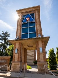 University of Texas at Arlington tower by UTA Blvd. and Cooper Street on campus