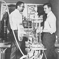Engineers discuss an experiment