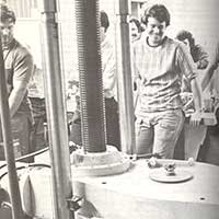 Civil Engineering students in a lab