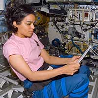 Kalpana Chawla, NASA astronaut, first Indian woman to fly to space and College alumna