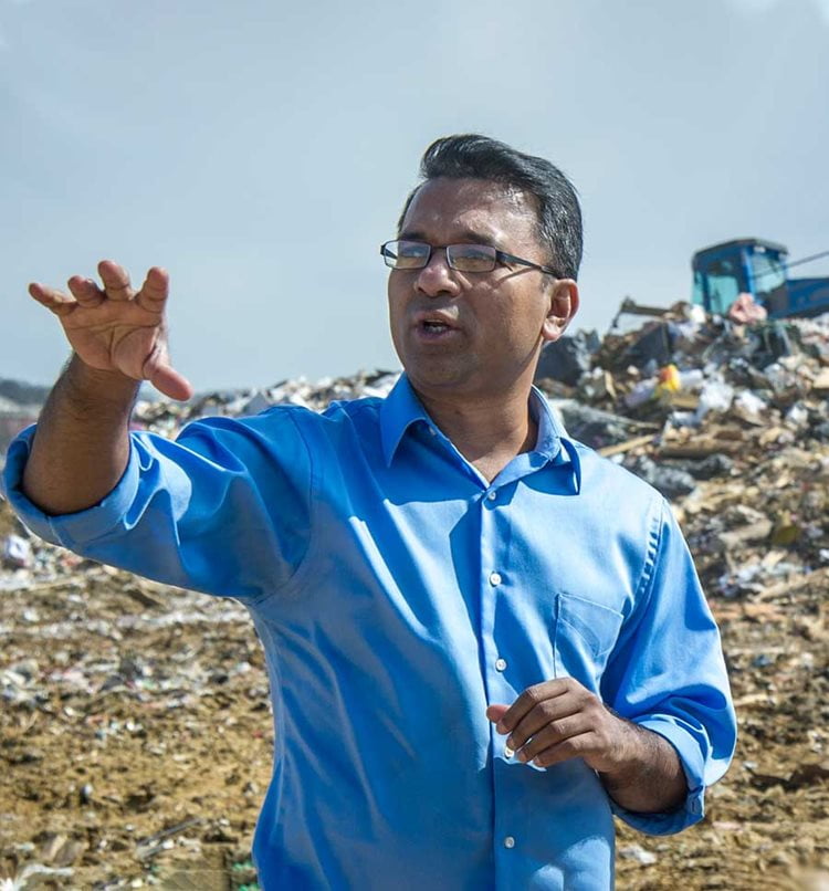 Dr. Hossain at a Landfill