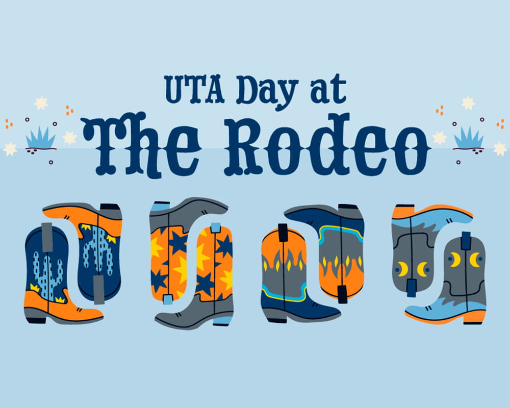flyer for alumni event uta day at the rodeo