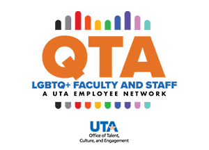 l g b t q + faculty and staff logo