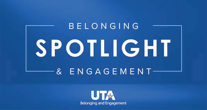 blue banner that says belonging and engagement spotlight