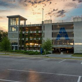 U T A parking garage