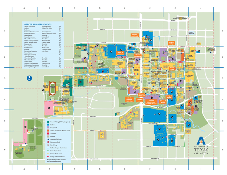 Uta Arlington Campus Map Corene Charlotte