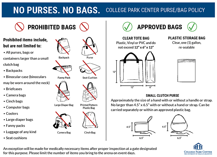 graphic describing the bag policy