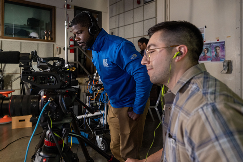 Picture of 2 guys recording a promo for UTA