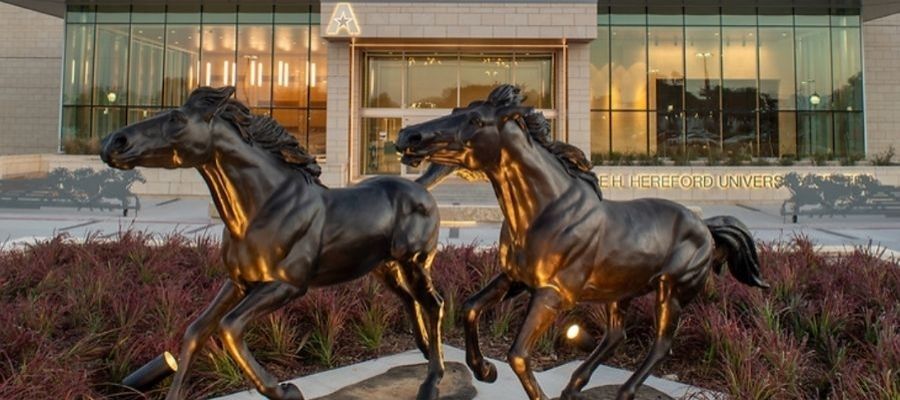 University Center horse sculpture