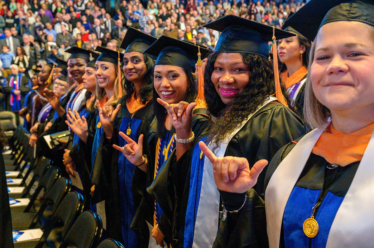 students graduating from the College of Nursing and Health Innovation
