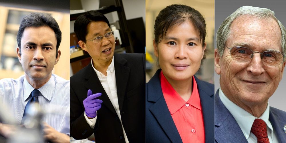 Pranesh Aswath, professor of materials science and engineering; Wei Chen, professor of physics; Haiying Huang, professor of mechanical engineering; and Robert L. Woods, professor of mechanical engineering" _languageinserted="true