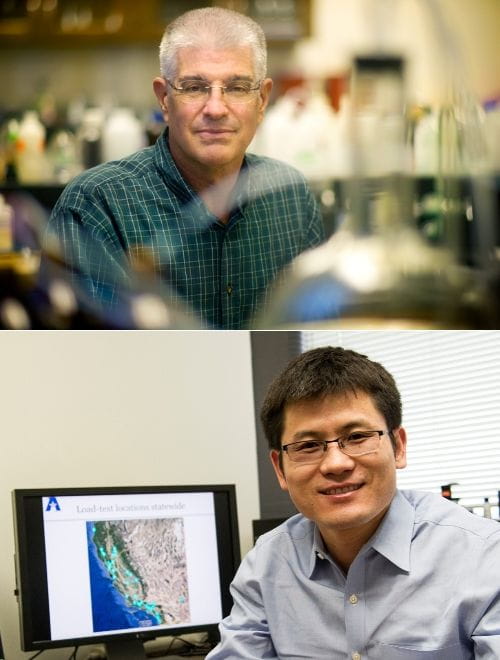 Andy Kruzic and Xinbao Yu, associate professors of civil engineering
