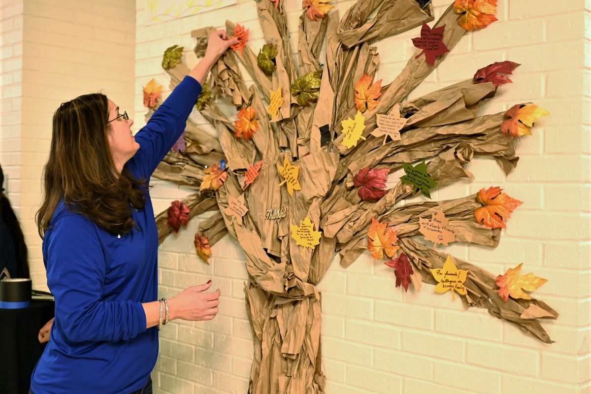 Tanya Bedi enjoys a Thanksgiving dinner at UTA.