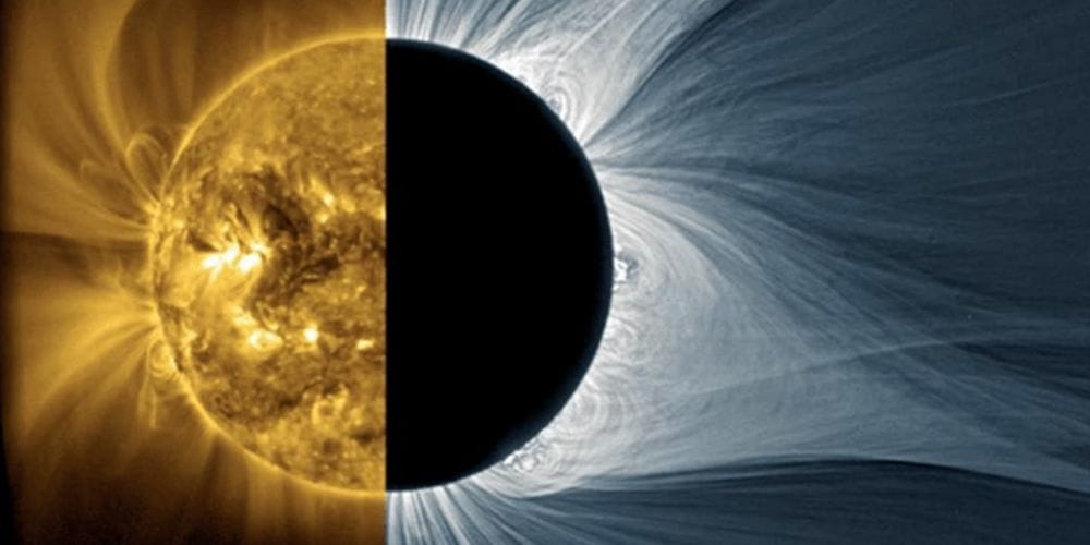 sun corona during eclipse