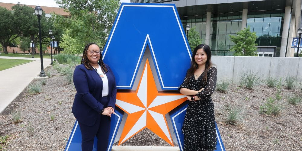 Photo of UTA CONHI faculty members Kyrah Brown and Yue Liao" _languageinserted="true