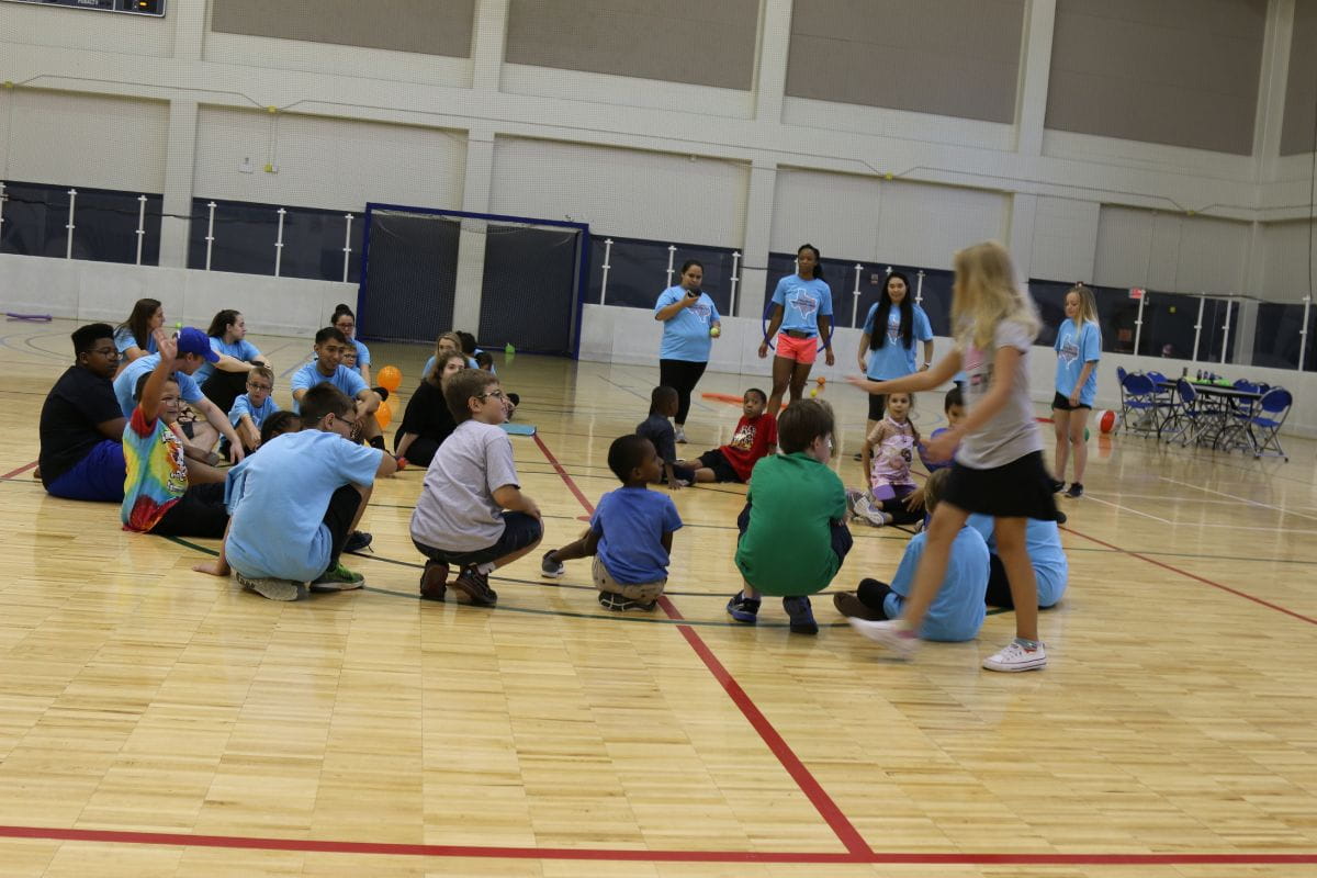 Photo of Little Mavs participants playing games